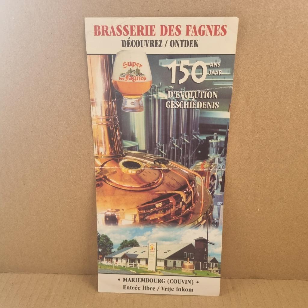 Brochure Brasserie des Fagnes, Enlèvement ou Envoi, Utilisé, Autres types, Autres marques