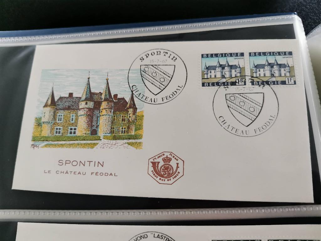 Belgique 1967 - FDC tourisme - Château de Spontin, Enlèvement ou Envoi, Affranchi, Avec enveloppe, Oblitération 1er jour