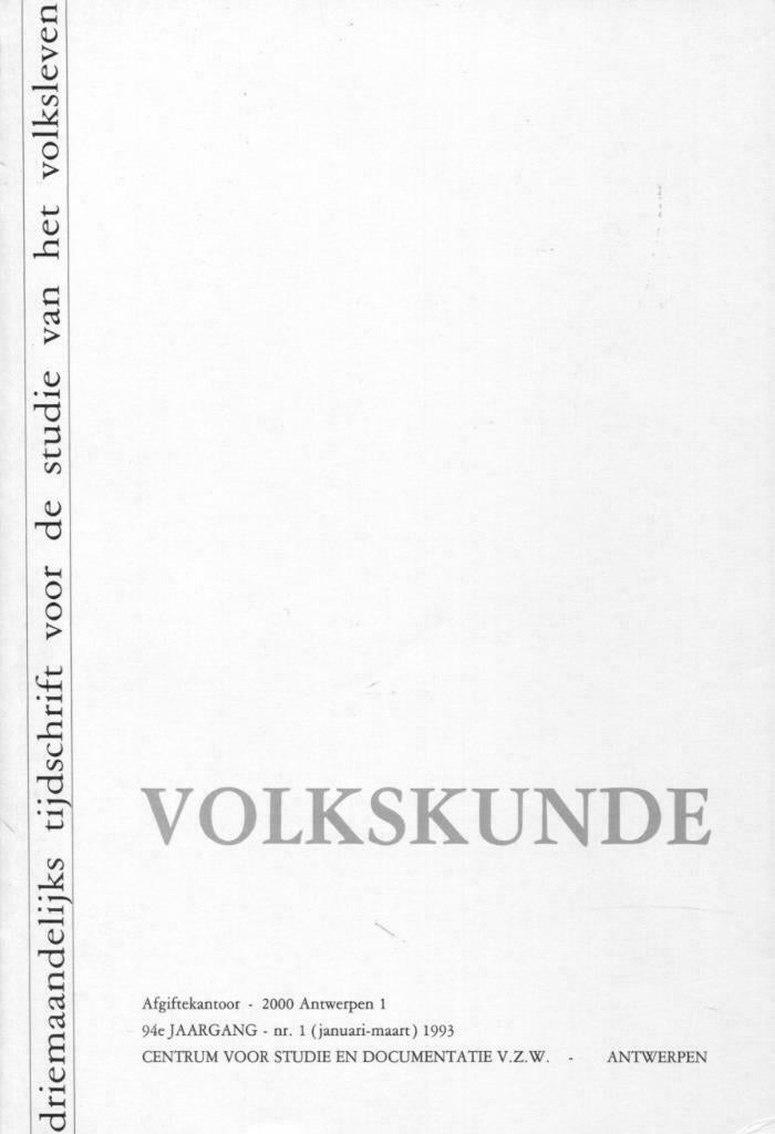 Volkskunde driemaandelijks tijdschrift nr 1 1993, Ophalen, 17e en 18e eeuw, Nieuw