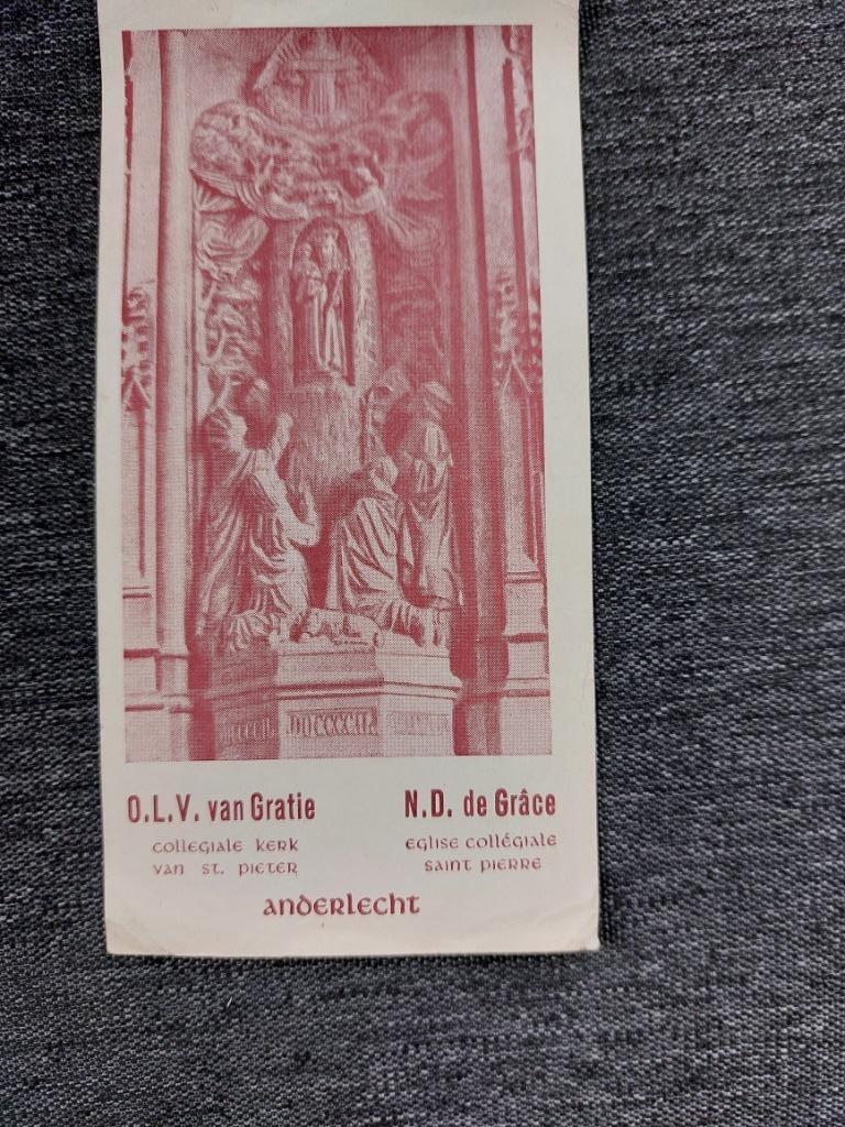 oud bidprentje OLV v. Gratie - Anderlecht, Verzenden, Bidprentje