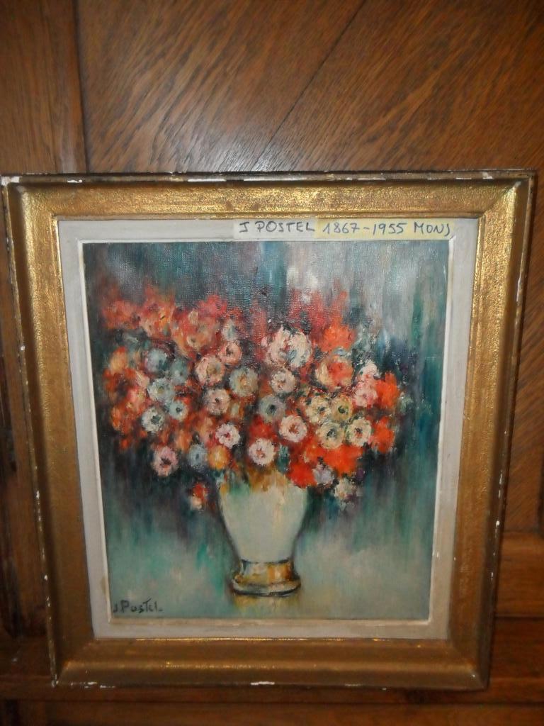 huile sur toile de Jules Postel ( Mons1867 - Uccle 1955), Antiek en Kunst, Kunst | Schilderijen | Klassiek, Ophalen of Verzenden