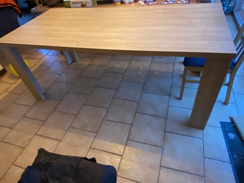 Table moderne en bois / Houten moderne living tafel, 150 à 200 cm, Cinq personnes ou plus, Enlèvement, Utilisé