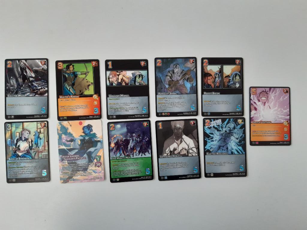 11 Critical Role Heroes of exandria ccg cards, Ophalen of Verzenden, Zo goed als nieuw, Speelkaart(en)