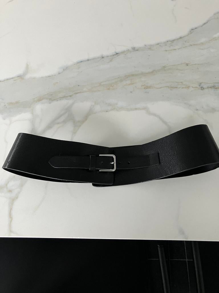 Zwarte riem Zapa -  95 cm, Kleding | Dames, Ophalen, Zo goed als nieuw