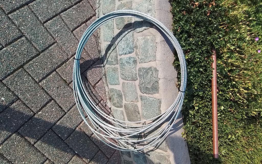 Geplastificeerde staalkabel, Doe-het-zelf en Bouw, Ophalen, Nieuw