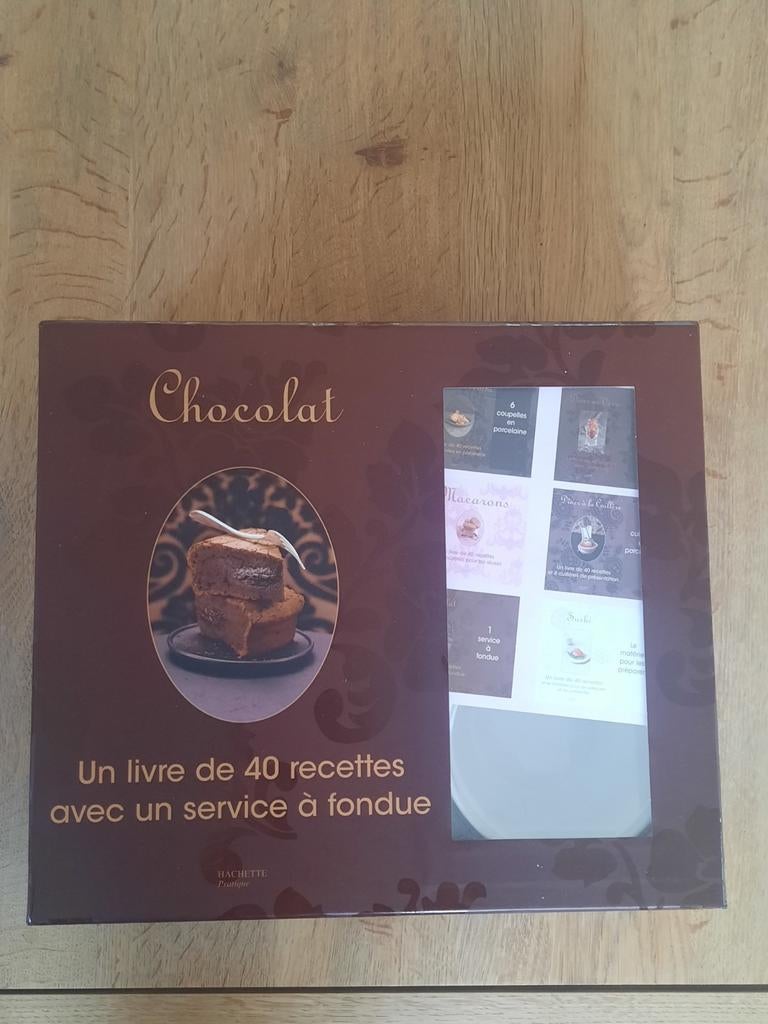 Chocoladedoos recept boek met fondueset, Ophalen, Zo goed als nieuw