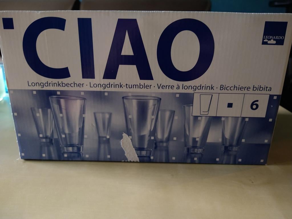 6 longdrinks glazen Leonardo, Ophalen, Nieuw