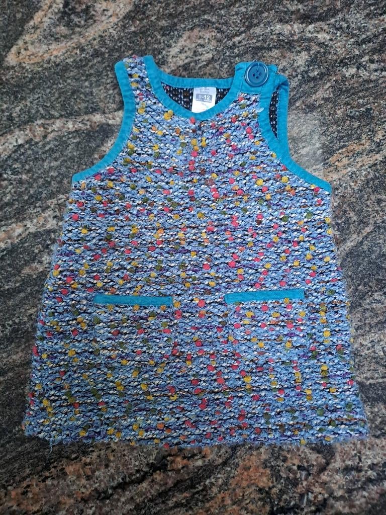 Taille 78 cm Robe en tricot multicolore sans manches, Enfants & Bébés, Vêtements de bébé | Taille 74, Utilisé, Fille, Robe ou Jupe