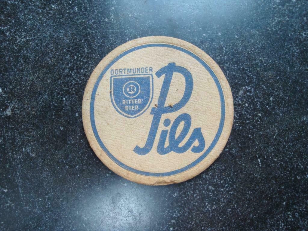 Vieux tapis de bière DORTMUNDER RITTER BEER, Collections, Enlèvement ou Envoi, Utilisé