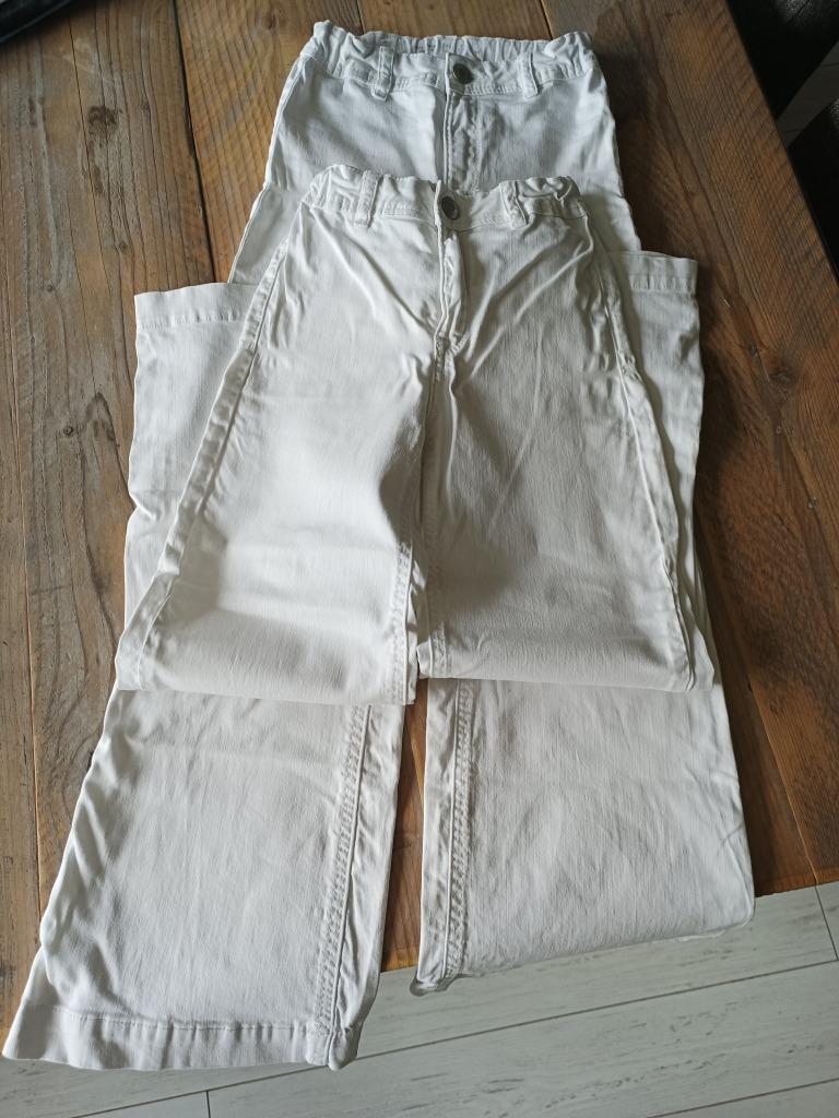 Mooie witte broek in maat 134 en in maat 140., Enlèvement ou Envoi, Comme neuf, Fille, Pantalon