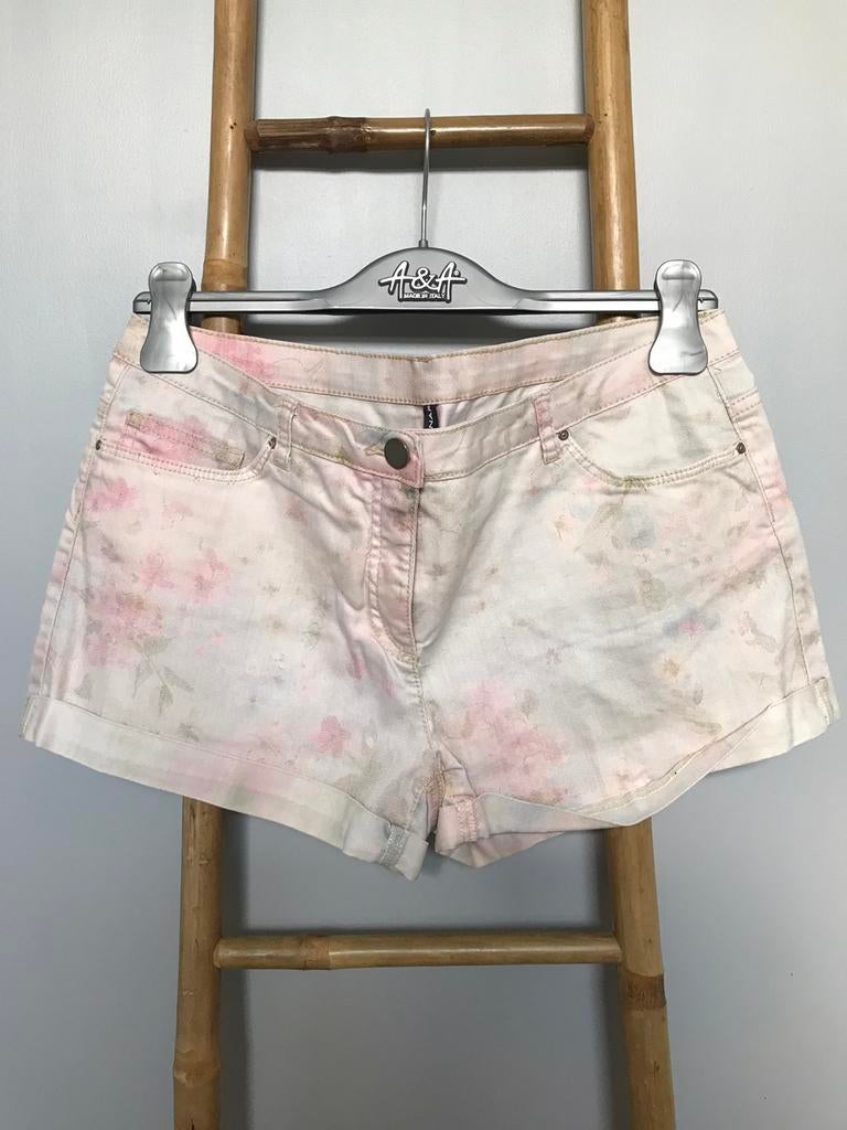 Naf Naf korte broek met bloemenprint, maat 42, Naf Naf, Gedragen