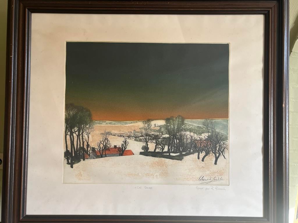 Kleurenets Valerius De Saedeleer ‘Ciel orange’, Antiquités & Art, Enlèvement ou Envoi