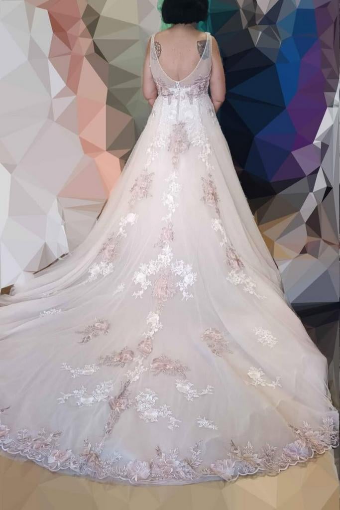 Robe de mariée princesse dentelle T46/48, Enlèvement, Robe de mariée