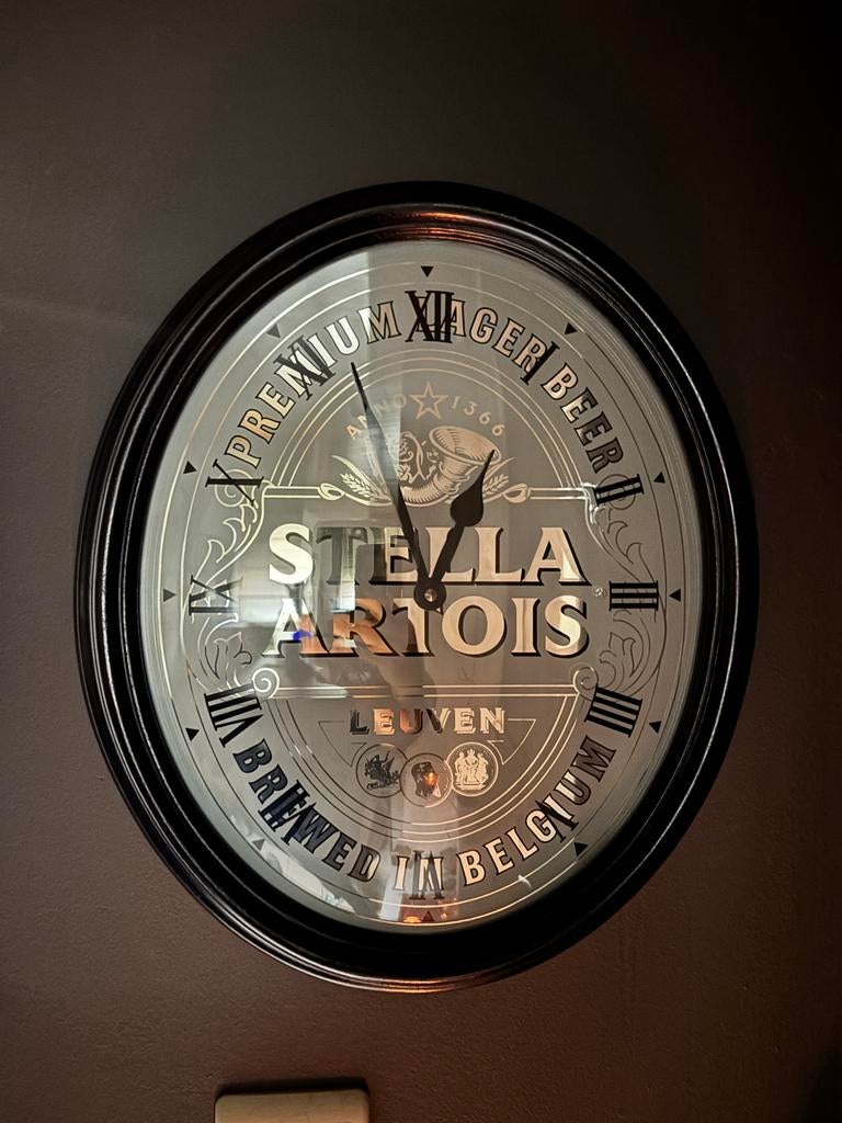 Stella Artois klok - werkende - bier reklame, Ophalen, Zo goed als nieuw