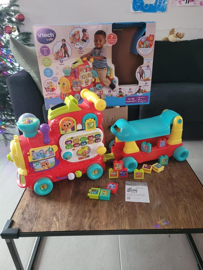 Locomotive à lettres VTech Baby Ride & Learn, interactive et, Enfants & Bébés, Jouets | Vtech, Comme neuf, 2 à 4 ans, Enlèvement ou Envoi