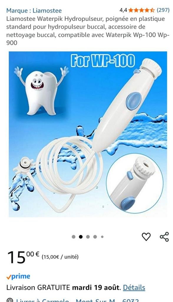 Lot de 3,, Hydropulseur, accessoire de
nettoyage buccal, Ophalen of Verzenden, Nieuw