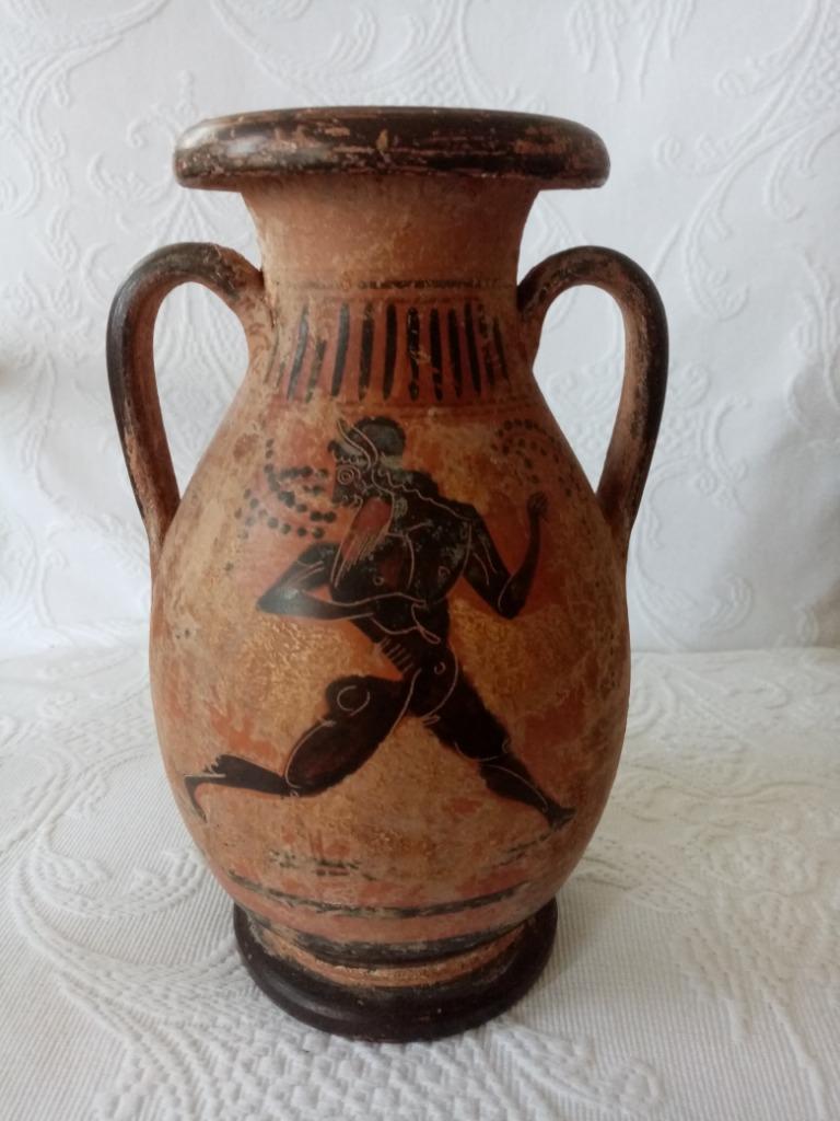 Poterie grès "Grand Tour" style grec Italie  1880s 21.50cm, Enlèvement ou Envoi