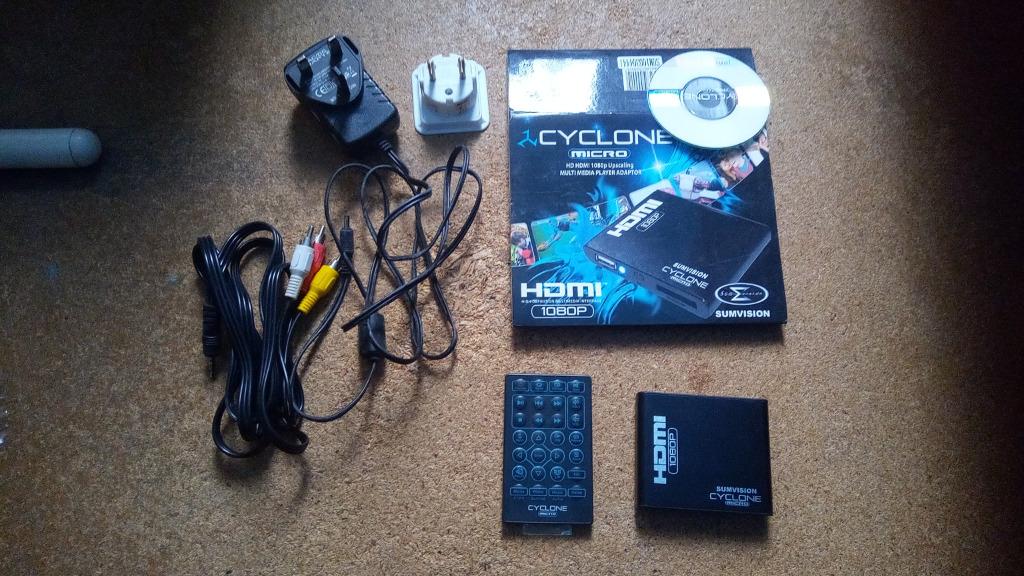 cyclone micro hdmi upscaling multimédia player adaptateur, TV, Hi-fi & Vidéo, Lecteurs multimédias, Utilisé, Sans disque dur, HDMI