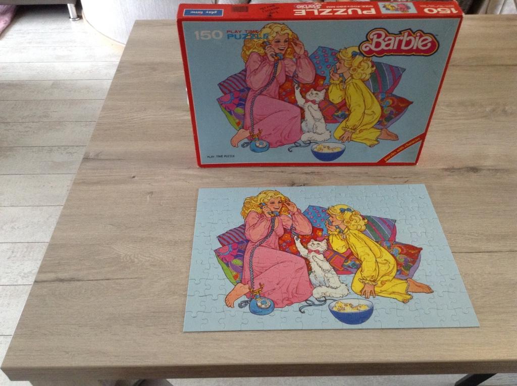 Barbie vintage puzzle (150 stuks), Ophalen of Verzenden, Meer dan 50 stukjes, Gebruikt, 6 jaar of ouder