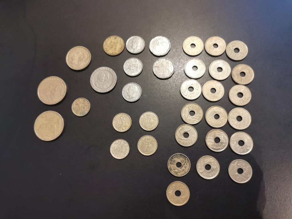 Munten: Spaanse peseta, Postzegels en Munten, Ophalen of Verzenden