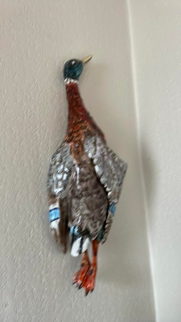 Decoratieve keramiek eend 45 cm, Ophalen, Zo goed als nieuw