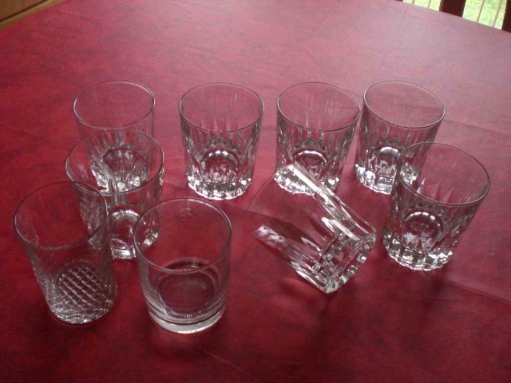 Verres a whisky différents 9 pièces., Enlèvement ou Envoi, Utilisé