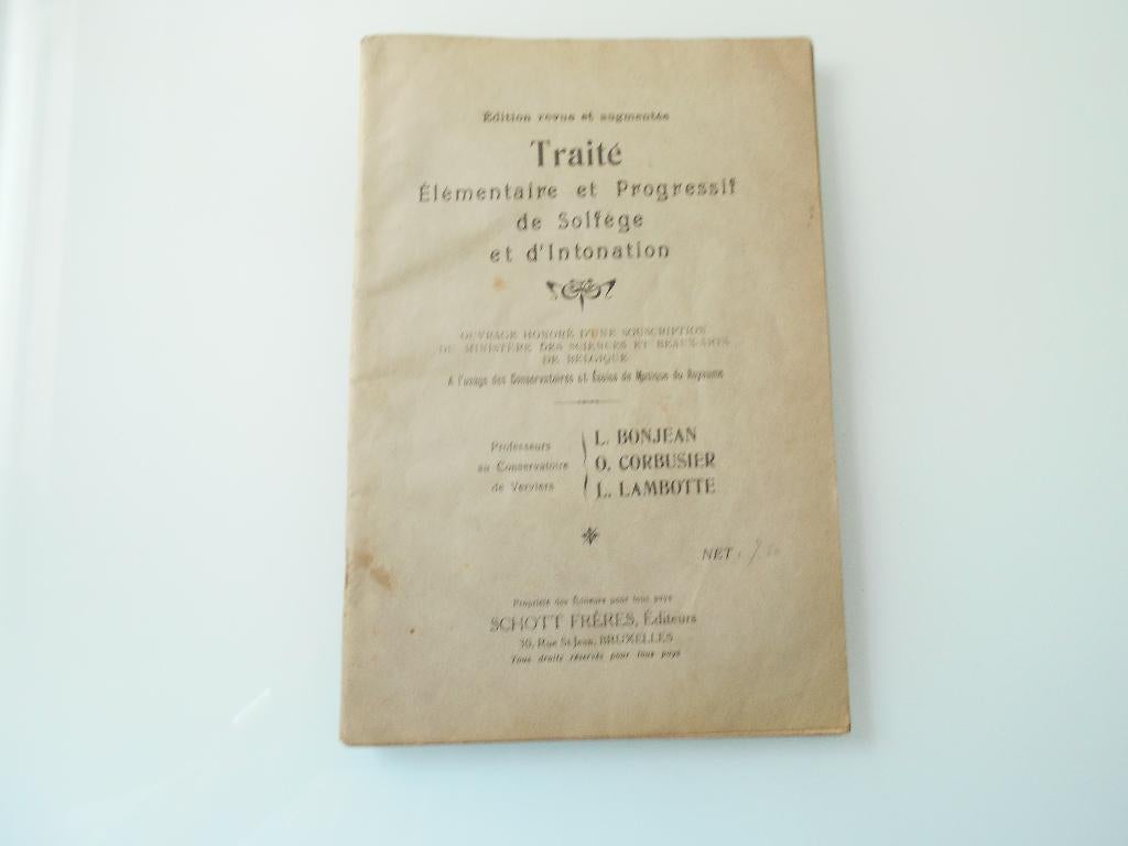 musique Ancien traité de solfège et d'intonation 1911, Enlèvement ou Envoi, Utilisé, Autres sujets/thèmes