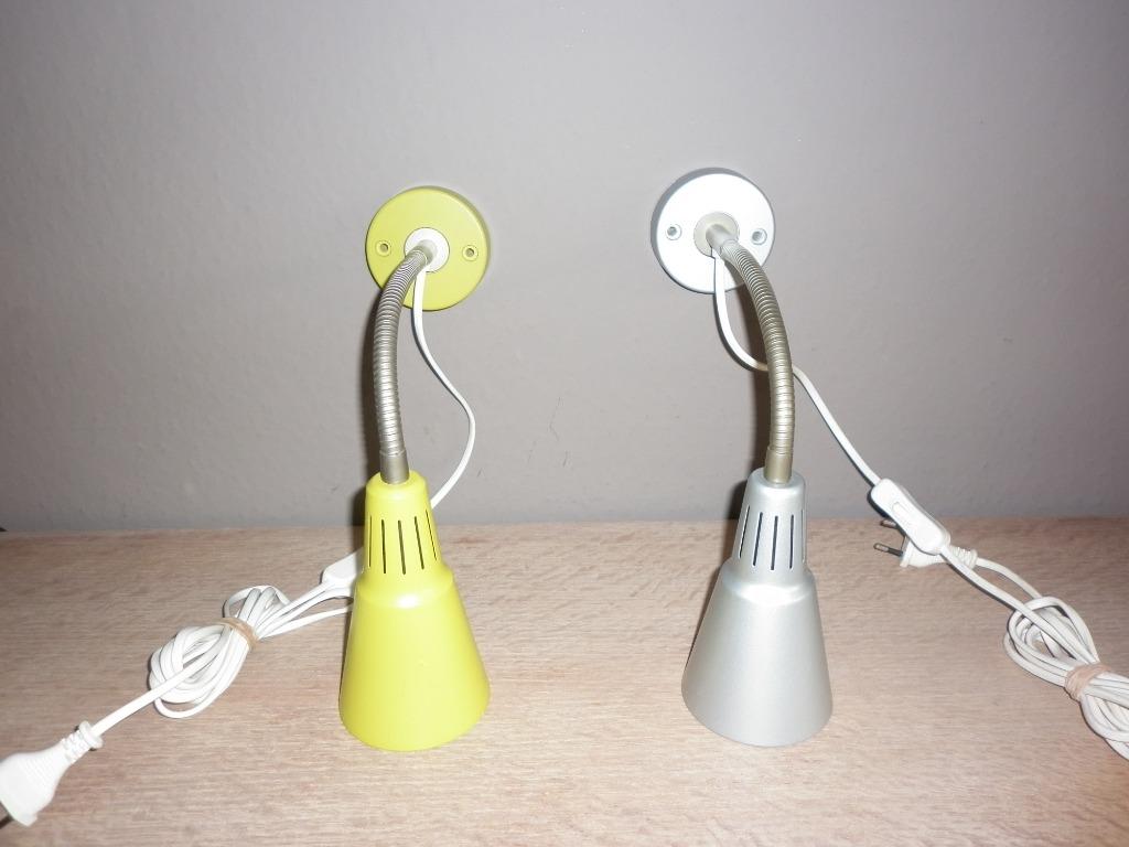 2 leuke wandlampen: grijs en pistache, Enlèvement ou Envoi