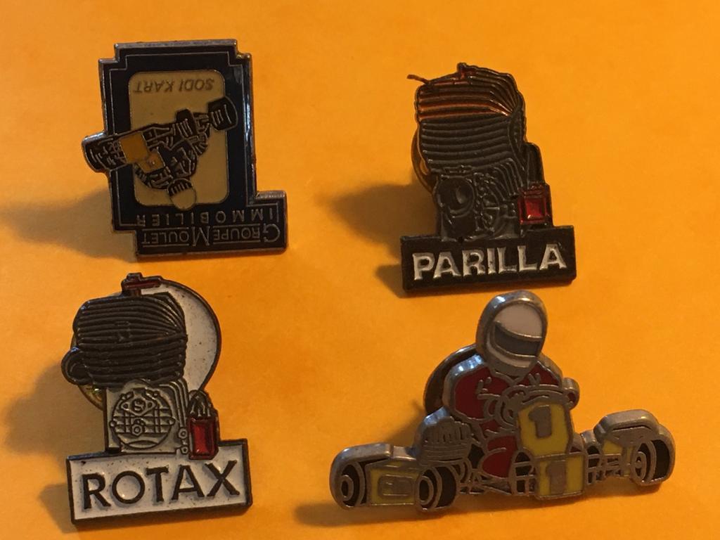 rotax - parilla - kart pins  4x, Enlèvement ou Envoi, Utilisé, Autres types