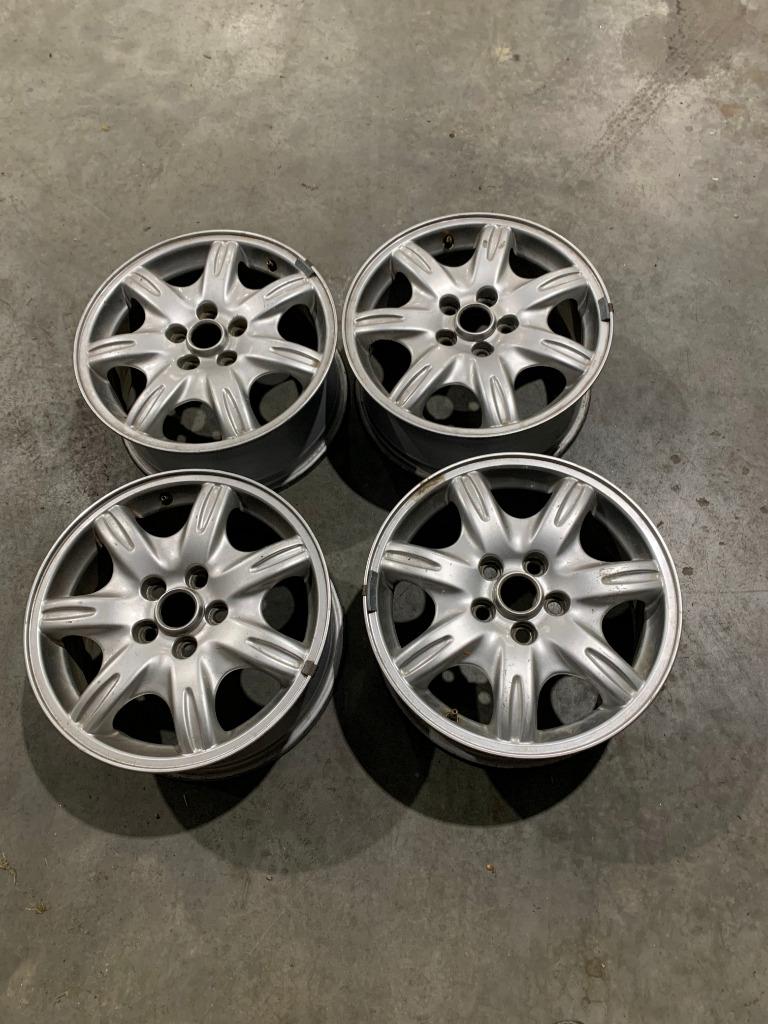 Aluminium 5-gaats velgen - Jaguar, Auto-onderdelen, Banden en Velgen, Ophalen, Gebruikt, Velg(en), 16 inch