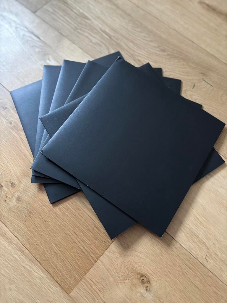 6 zwart neutrale platenhoezen 25cm, Ophalen, Zo goed als nieuw