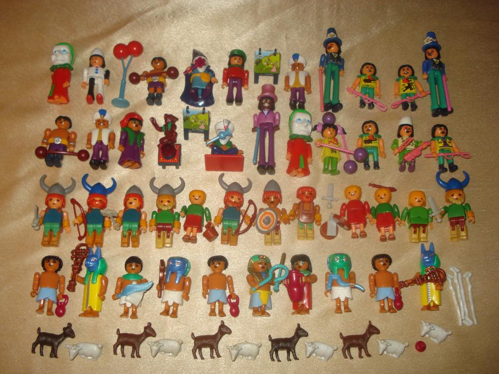 KINDER Lot d'Anciennes Figurines Vikings, Egyptiens, Cirque, Enlèvement ou Envoi, Comme neuf, Figurines