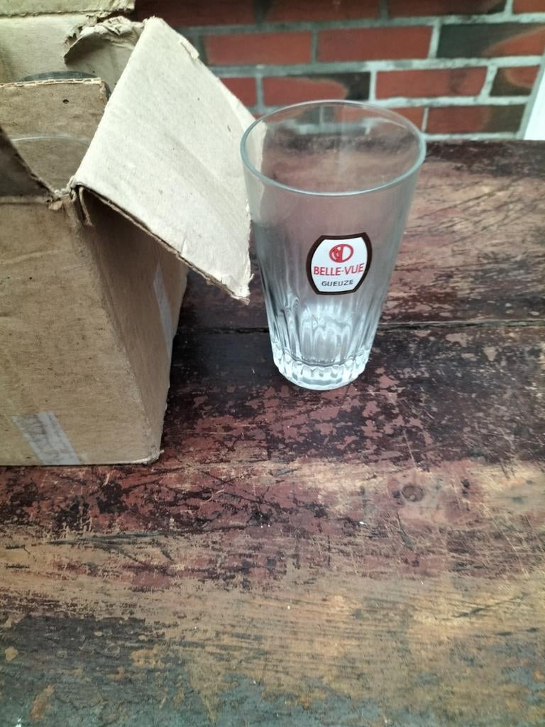 6 Belle Vue Gueuze glazen, Verzamelen, Biermerken, Ophalen of Verzenden