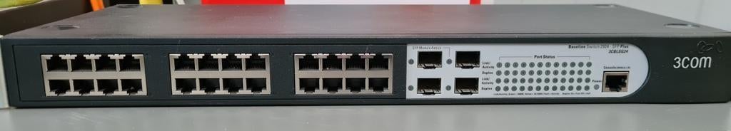 Gigabit switch 24 poorten 3COM 2924 SFP Plus L2 managed L2, Informatique & Logiciels, Enlèvement ou Envoi, Comme neuf