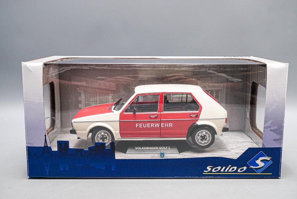 1:18 Solido S1800207 Volkswagen VW Golf L Brandweer 1973, Ophalen of Verzenden, Gebruikt, Auto, Solido