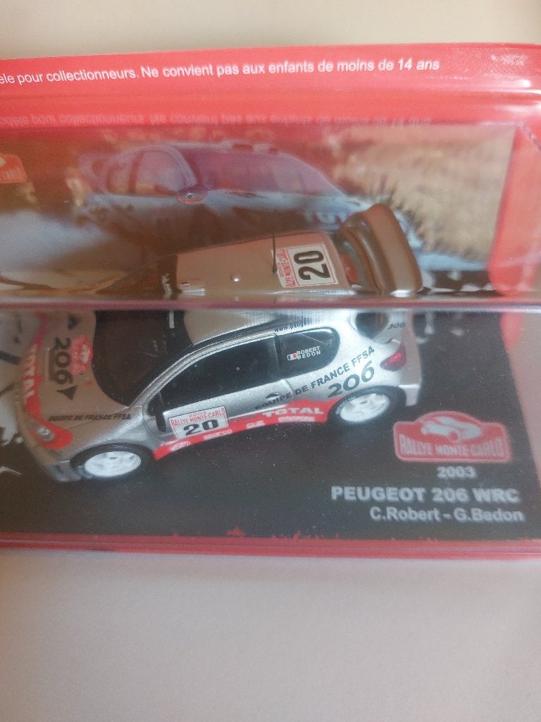 Peugeot 206 WRC Rallye Monte Carlo 2003, Hobby & Loisirs créatifs, Voitures miniatures | 1:43, Neuf, Voiture, Autres marques, Envoi