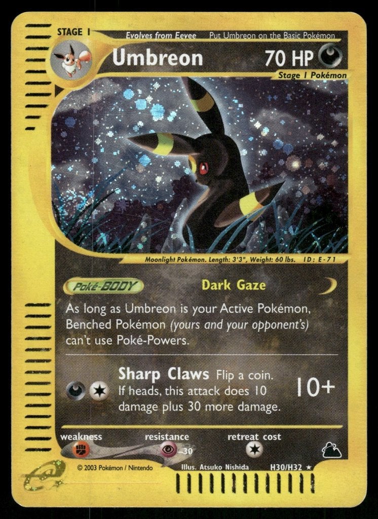 Umbreon H30/144 - Skyridge (NM), Hobby en Vrije tijd, Verzamelkaartspellen | Pokémon, Verzenden, Gebruikt