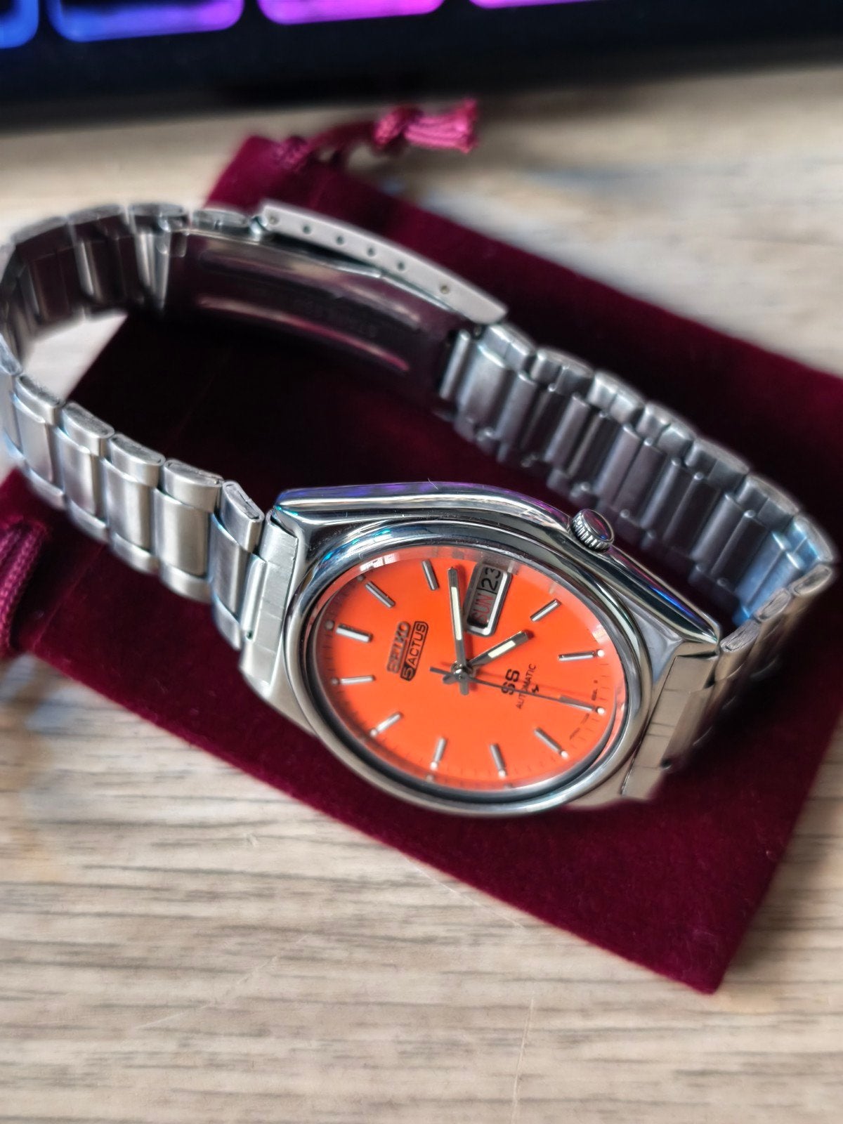 70s Vintage Seiko 5 actus SS automatic horloge, Ophalen of Verzenden, Zo goed als nieuw, Zakhorloge, Seiko