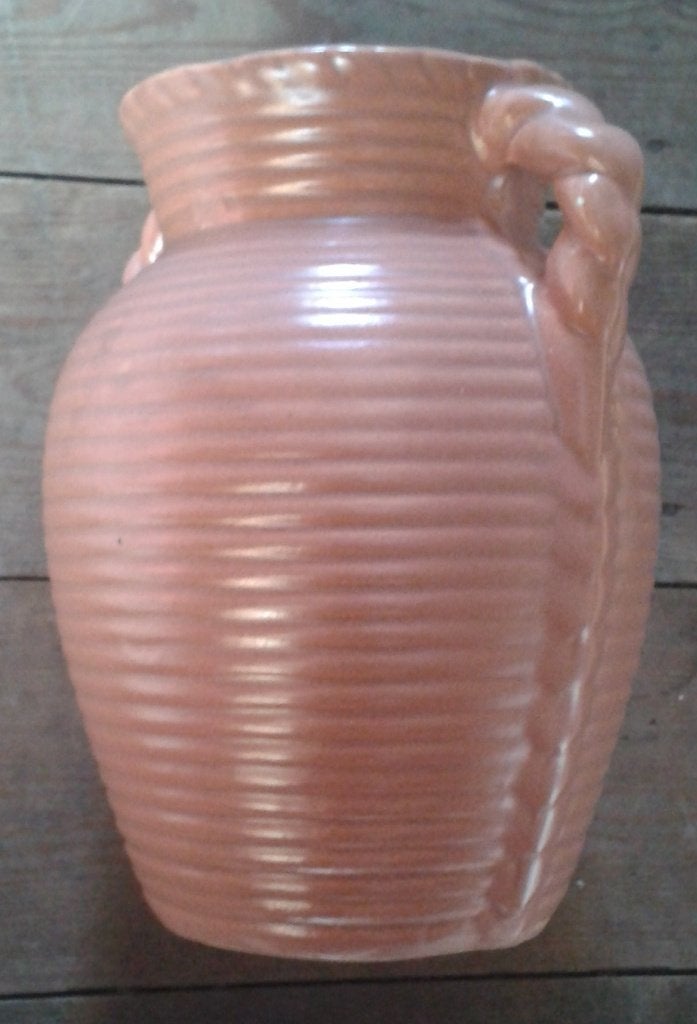 Vase en vieux rose - poterie - En excellent état, Comme neuf, Enlèvement, Finition mate, Pierre/céramique