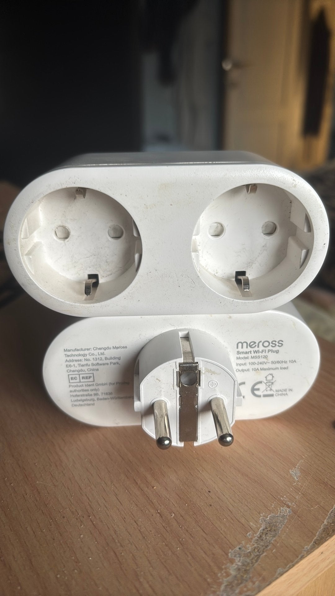 Prise connectée wifi double socket Meross (HomeKit), Enlèvement ou Envoi, Utilisé, Prise de courant