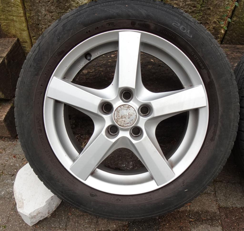 Jantes en alu avec pneus pour Ford C max, Focus 5 trous, Ophalen, Gebruikt, 16 inch, Banden en Velgen