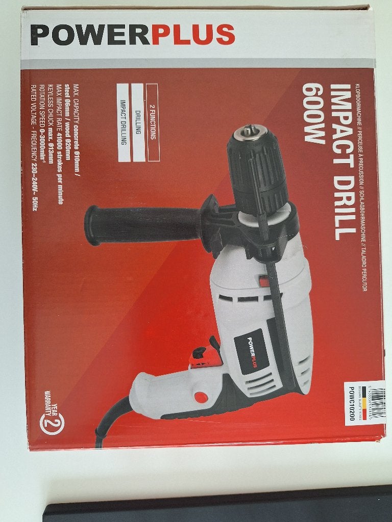 Boor Powerplus, Bricolage & Construction, 400 à 600 watts, Enlèvement ou Envoi, Mécanisme de percussion, Utilisé