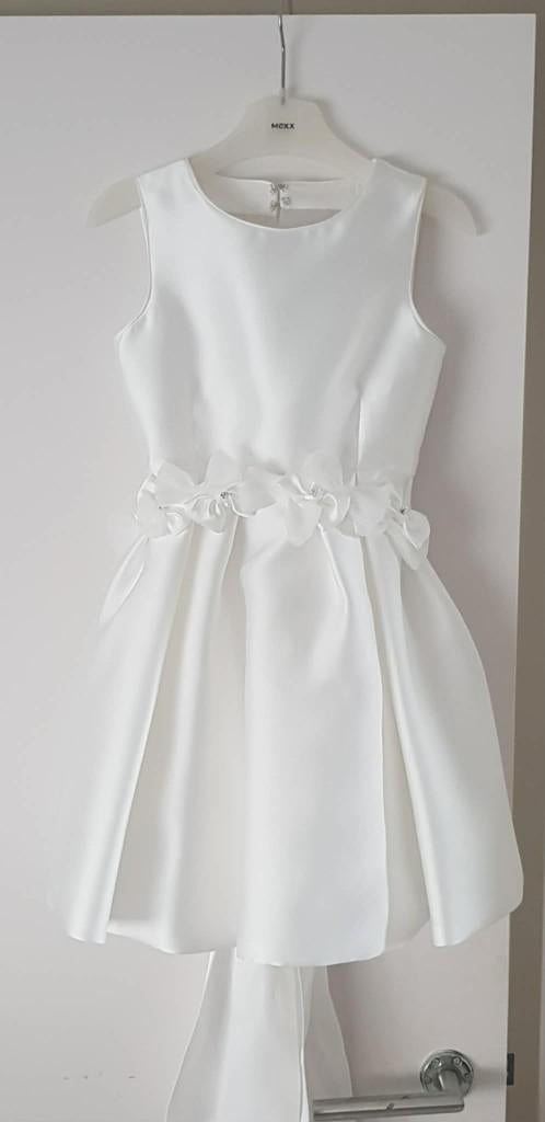 Robe de soirée (beige) taille 110, Garçon ou Fille, Robe ou Jupe, Enlèvement ou Envoi, Comme neuf