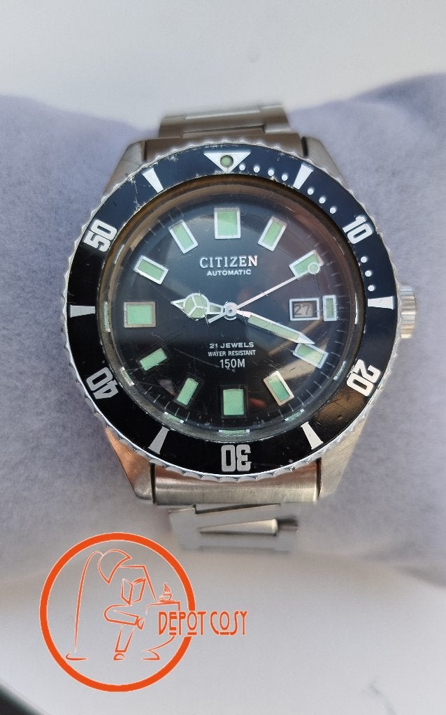 Citizen Challange Diver 150M Aautomatique, Handtassen en Accessoires, Horloges | Heren, Staal, .., Gebruikt, Staal