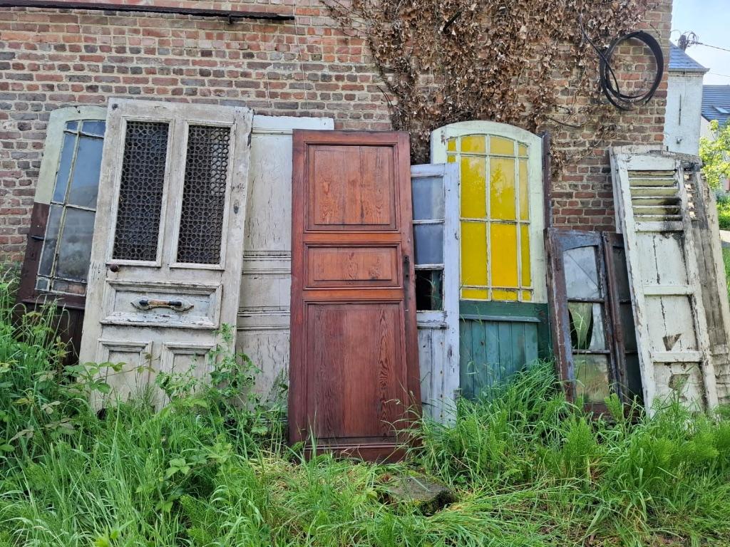 Antieken deuren, Doe-het-zelf en Bouw, Deuren en Vliegenramen, Ophalen, Gebruikt, Hout, Buitendeur