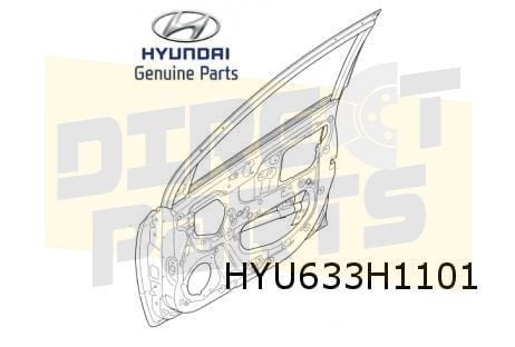 Hyundai i10 (1/14-2/20)  voorportier links (te spuiten) Orig, -, Deur, -, Nieuw