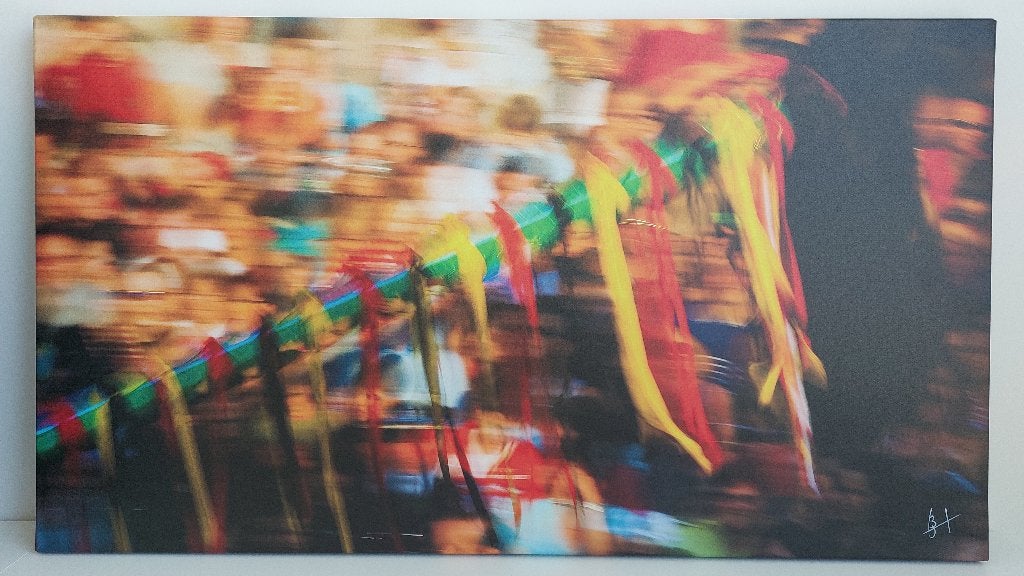 Photo sur toile tendue Doudou Mons. Combat dit " Lumeçon "., Collections, Enlèvement, 1980 à nos jours, Non affranchie, Hainaut