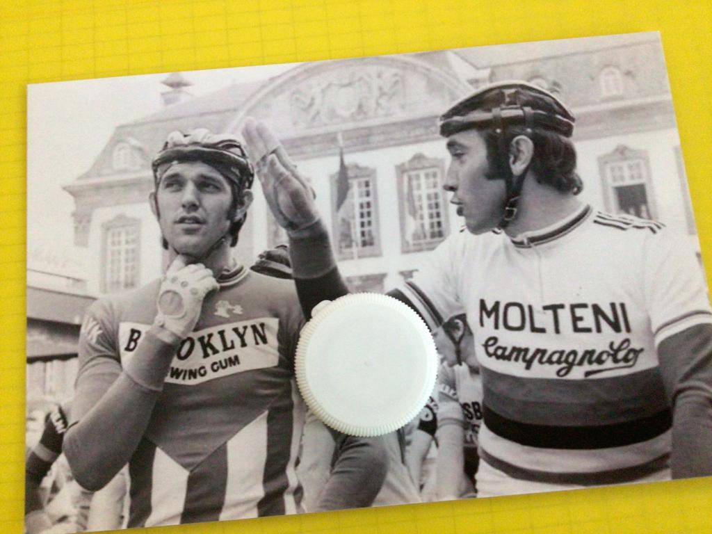 wielerfoto  team molteni  eddy merckx  de vlaeminck, Verzenden, Zo goed als nieuw