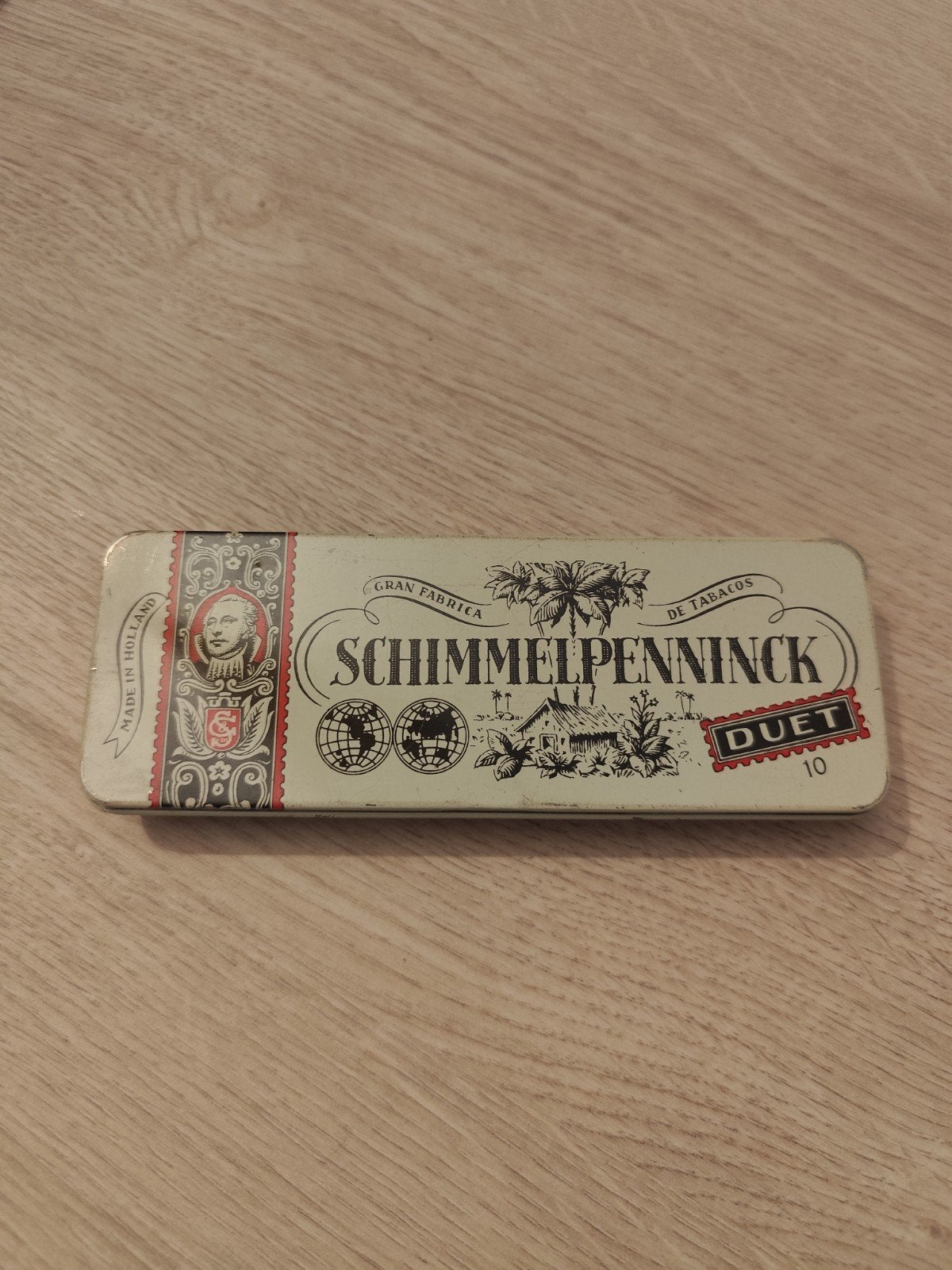 Boîte à cigares vintage en métal Schimmelpenninck "Duet", Ophalen of Verzenden