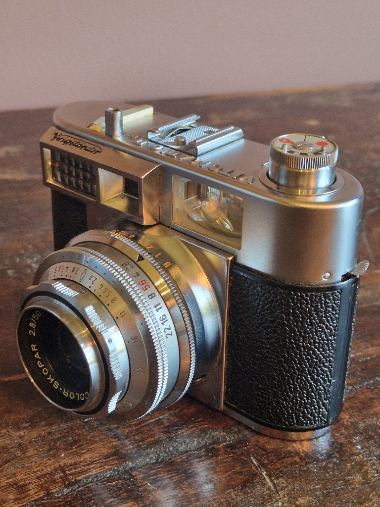 Voigtländer Vitomatic II + Color-Skopar  reflex camera, TV, Hi-fi & Vidéo, Appareils photo analogiques, Enlèvement ou Envoi, Utilisé